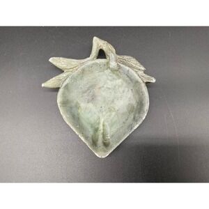 Vintage Handcarved Soap Stone Fruit Shaped Trinket Soap Dish‎ Tray